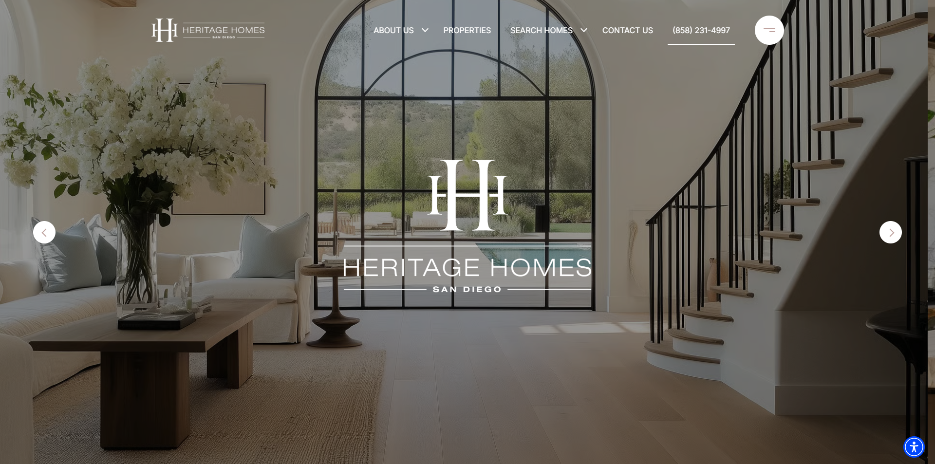 Heritage Homes Real Estate desktop preview