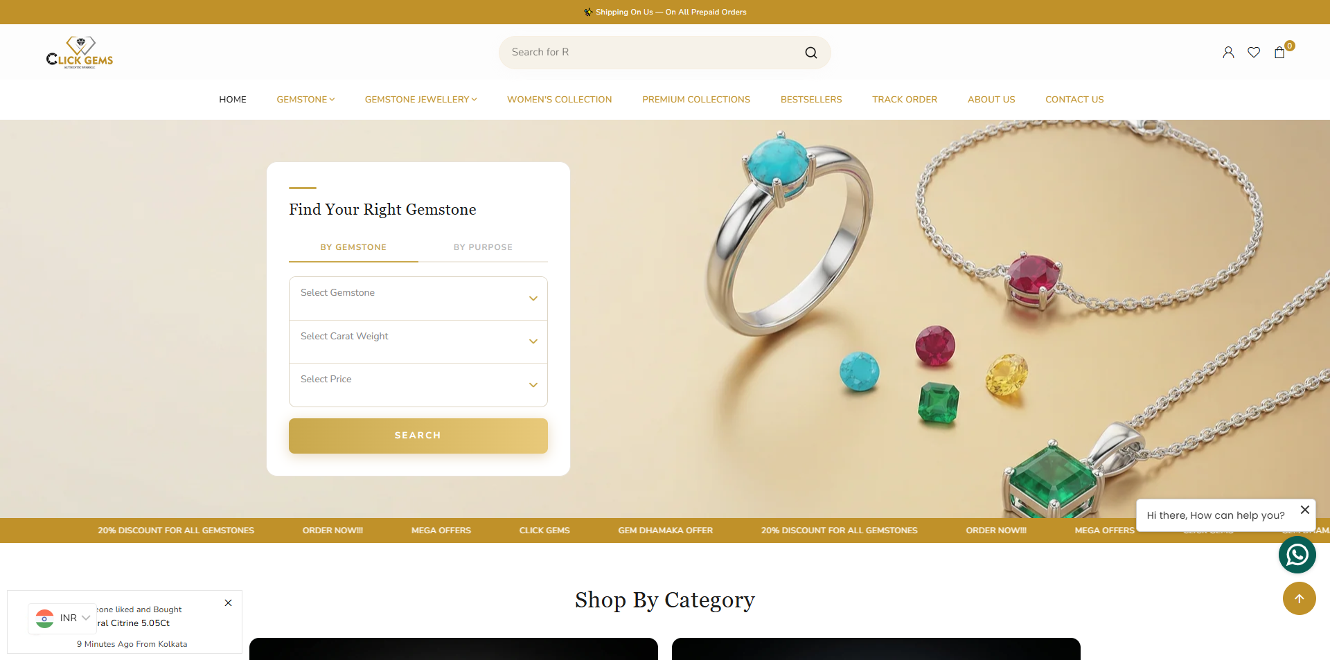 Click Gemstones desktop preview